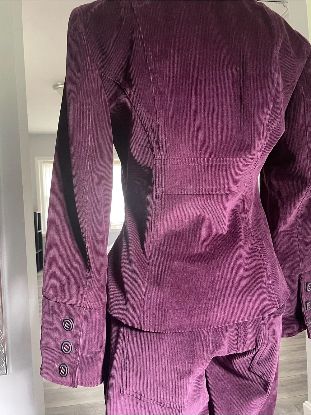 Allen B. By Allen Schwartz violet Corduroy Blazer & matching trouser 2piece suit